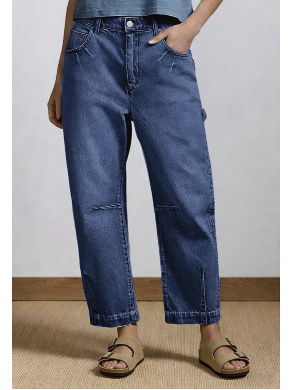 Flamingals Baggy Barrel Jeans Mid Rise Wide Leg Pants 2XL